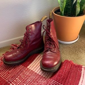 Red Dr. Marten Boots